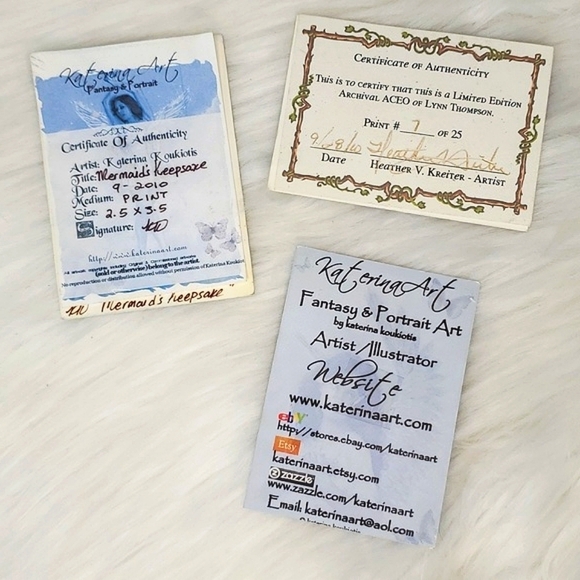 Y2K Miniature Art Prints Punk Rock Woman Mermaids Numbered Hand Signed 2010 - Picture 6 of 12